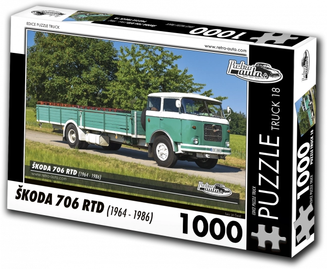 Puslespil RETRO-AUTA lastbil ŠKODA 706 RTD (1964–1986) – 1000 brikker