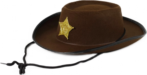 Cowboyhat til børn med sherifstjerne