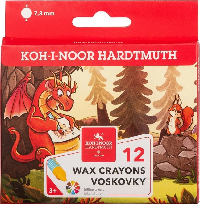 KOH-I-NOOR Skolevoksfarver 12 stk