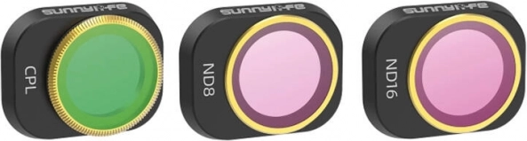 SUNNYLIFE filtersæt CPL, ND8 og ND16 til DJI Mini 4 Pro