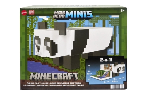 Sæt af Minecraft figurer spillehus med panda + 2 figurer
