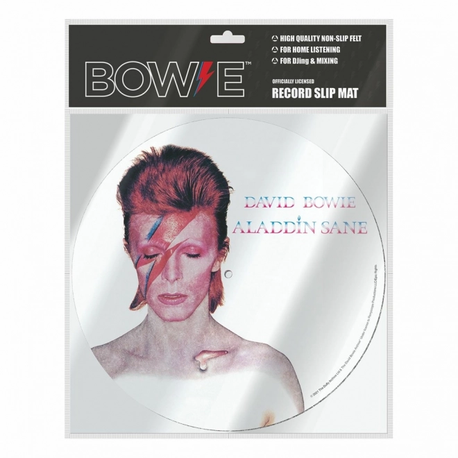 Pladespillermåtte med motiv af David Bowie