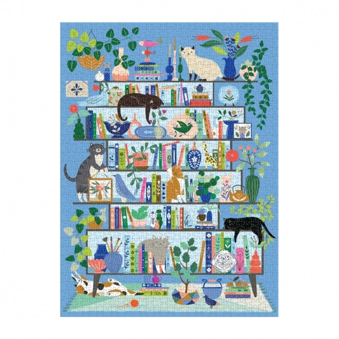 Galison Puzzle Kattebibliotek 1000 brikker