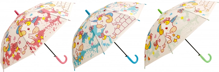 Børneparaply med enhjørning 50 cm