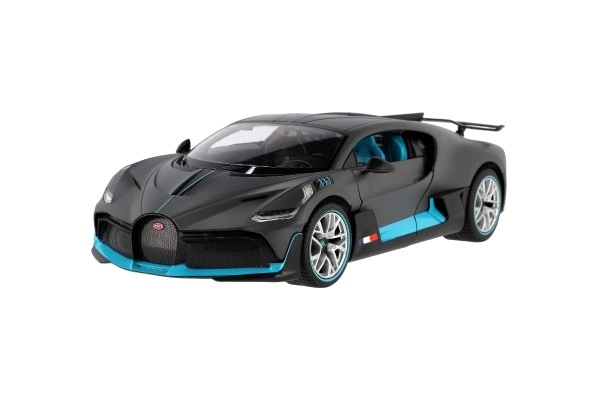 Auto RC Bugatti Divo grå plast 32cm 2,4GHz fjernbetjening på batteri i kasse 43x18x25cm