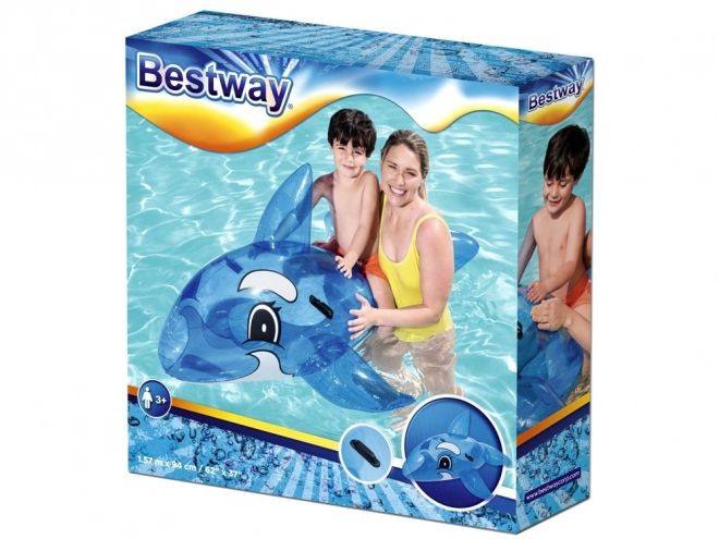Bestway Oppustelig børnedelfin til vand – Blå