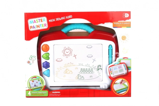 Magnetisk tegningsplade med stempler