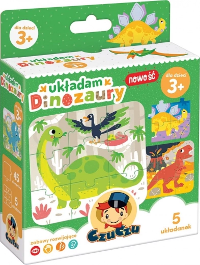 Jeg viser dinosaur-puslespil