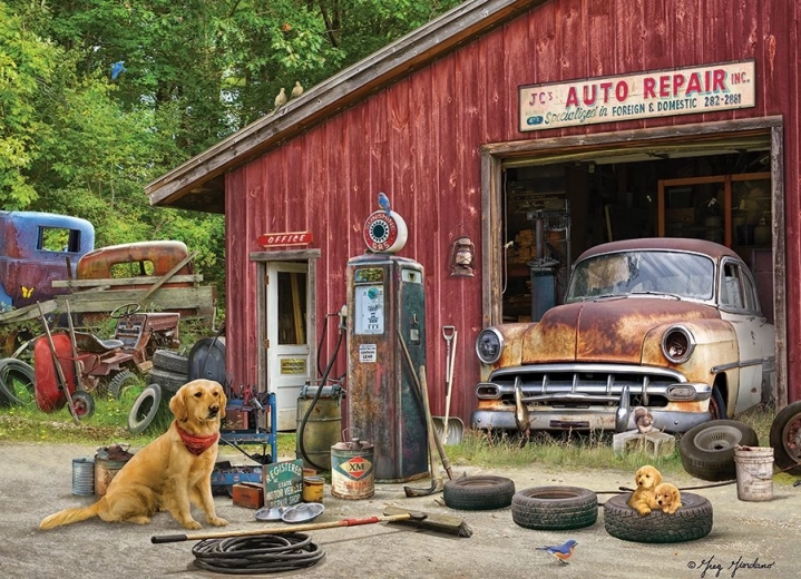 Nostalgisk scene fuld af detaljer