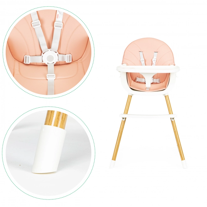 Ecotoys Spisestol 2-i-1 Pink