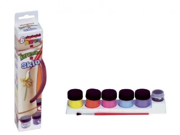 Acrylmaling med pensel 6 stk