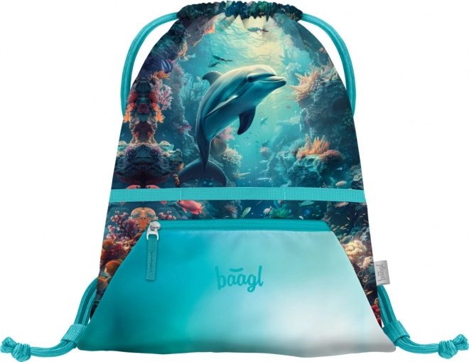 Baagl sæt af skolemateriel Zippy Delfin