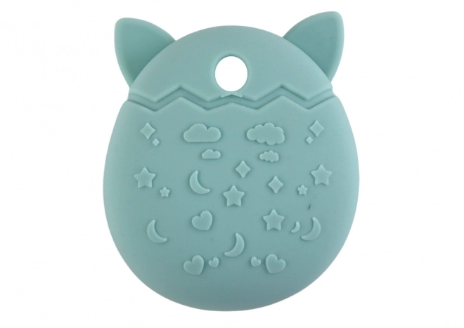 Silikoneetui til Tamagotchi med kattedesign og turkis nuance