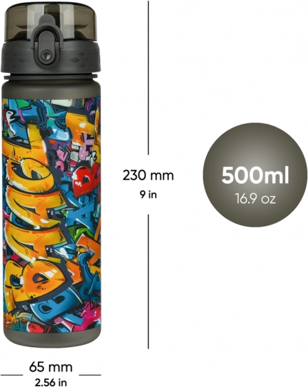 Tritan-flaske til drikke BAAGL Skatepark 500 ml