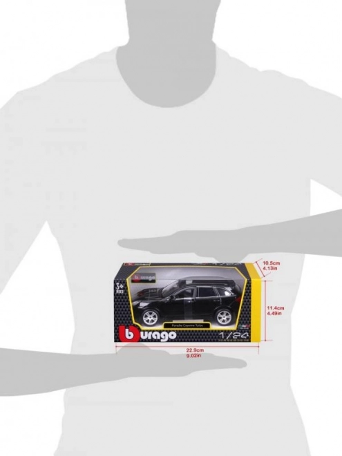 Metalmodel Porsche Cayenne Turbo sort 1/24