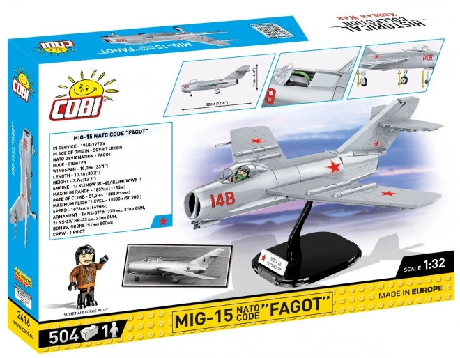 COBI 2416 Koreakrigen MIG-15 FAGOT, 1:32, 504 k, 1 f