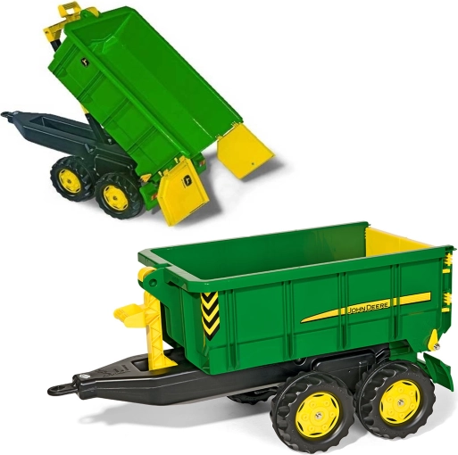 Stor tohjulet tippende anhænger JOHN DEERE til Rolly Toys traktorer