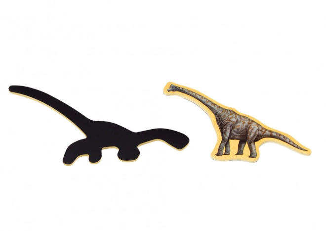 Træmagneter Dinosaurer sæt 20 stykker farverige