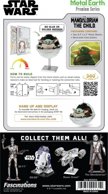 Metal Earth 3D-puslespil Star Wars Mandalorian: Barnet