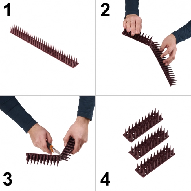 Afvisende pigge til duer brun 8 stk. 43 cm