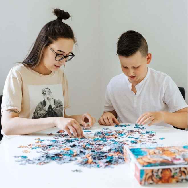 TREFL Crazy Shapes puslespil tigerangreb 600 brikker