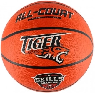 Oppustet basketball 31 cm i net