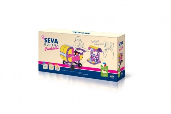 Byggesæt SEVA FAMILIE Gåtur plast 166 stk i kassen 32x17x8cm