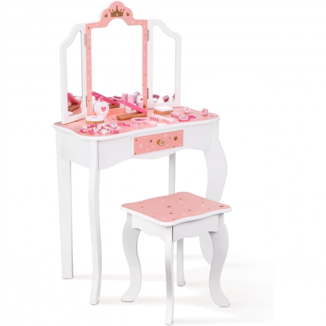 Trætoiletbord med skammel fra Tooky Toy