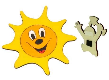 DoDo Træ dekoration magnet sol