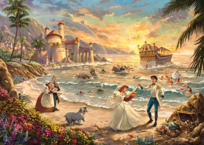 Puslespil Disney: Den Lille Havfrue - Fejring af kærlighed 1000 brikker