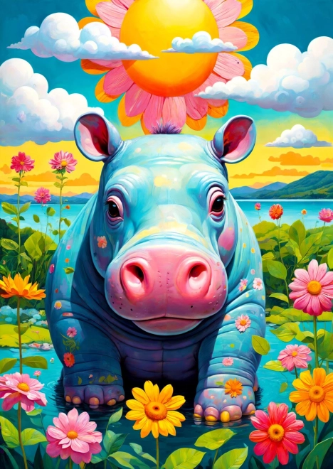 Puzzle ENJOY solskins-flodhest – 1000 brikker