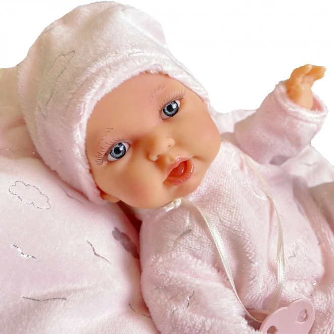 Antonio Juan 1235 PETIT - realistisk babydukke med speciel bevægelsesfunktion og blødt stofkrop - 27 cm