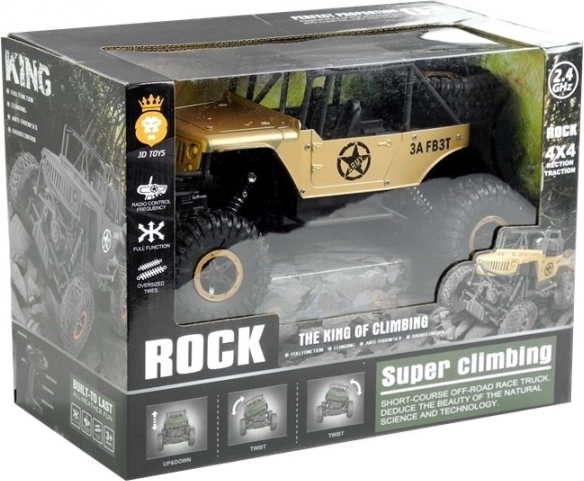 Fjernstyret Jeep R/C 1:18 guldfarvet