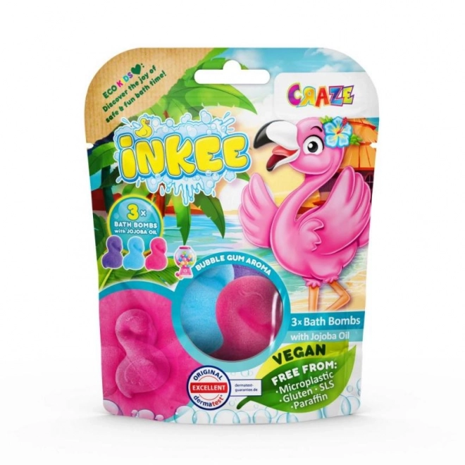INKEE - Brusende bombe til bad - Flamingo