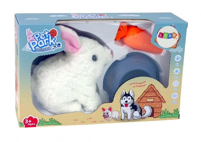 Interaktiv kanin Bunny Rabbit Hvid Gulerod Skål Maskot