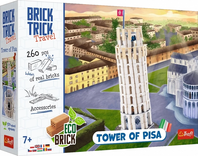 Murstenbyggesæt BRICK TRICK Travel – Det Skæve Tårn i Pisa (260 dele)