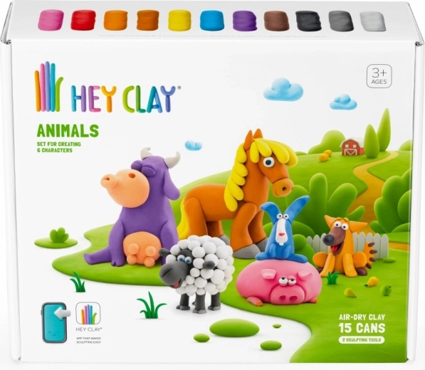 15 bøtter farverig, lufttørrende modellervoks