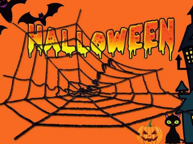 Kunstig sort edderkoppespind til Halloween