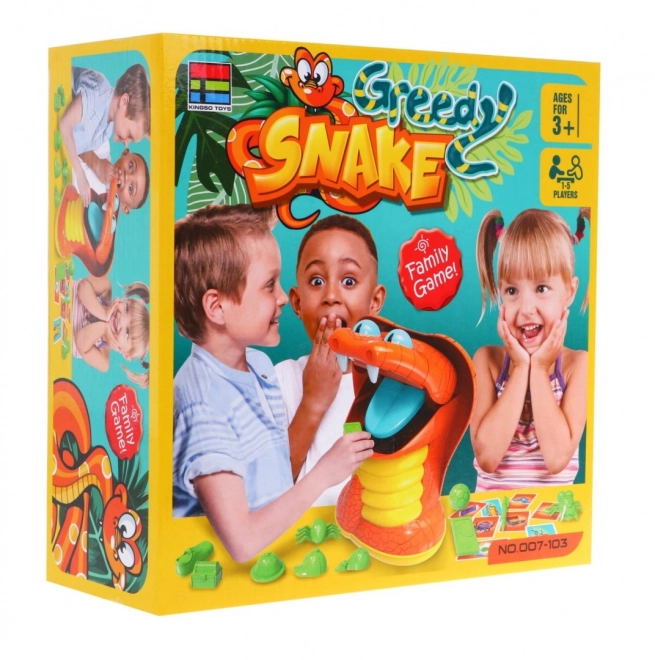 "Sulten Slange" arcade spil til børn 3+ Genkendelse af former + 10 figurer + 10 kort + lukket mund