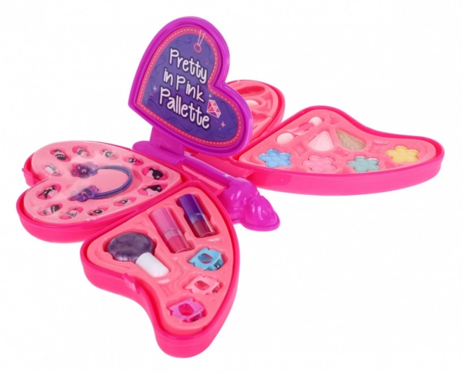 Kosmetik sæt Pink Butterfly til børn 5+ Make-up + hår- og negletilbehør