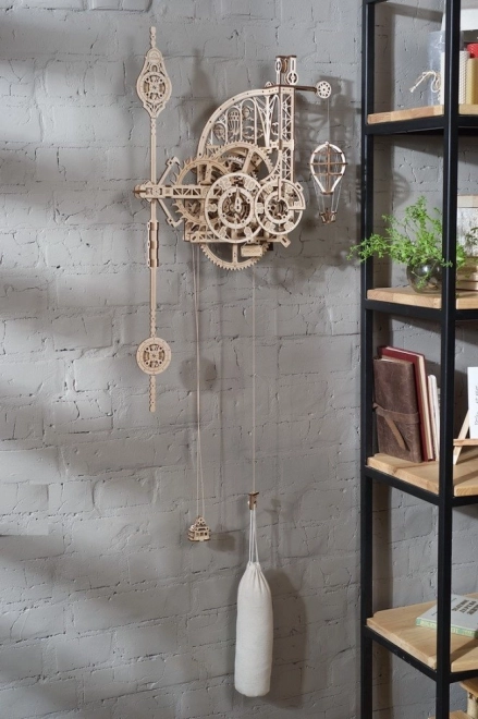 Ugears 3D træ mekaniske puslespil Vægur Aero
