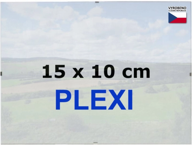 Euroclip-ramme 15 × 10 cm i plexiglas