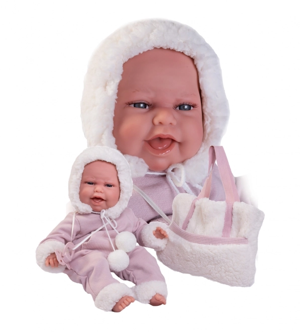 Antonio Juan 70360 CLARA - realistisk dukke baby med special bevægelsesfunktion og blødt stofkrop - 34 cm