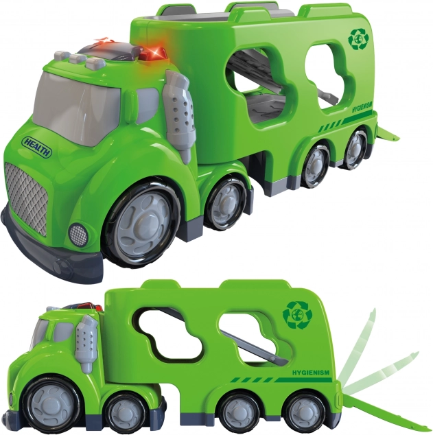 Woopie grøn bjærgningskøretøj City Truck med lyd- og lyseffekter