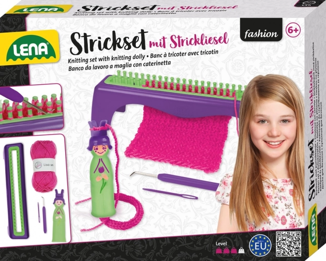 Lena Strikkesæt med strikkedukke