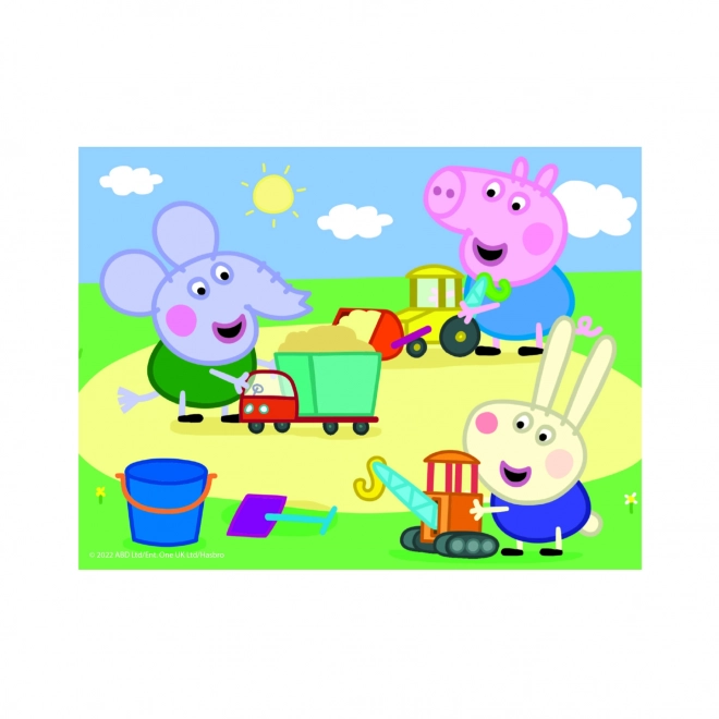 PEPPA GRIS 12 Træ licens terninger