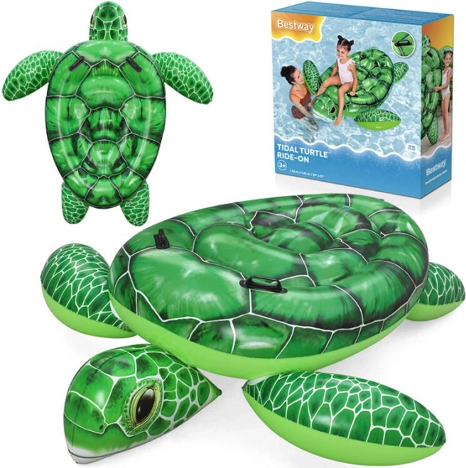 Oppustelig vandmadras skildpadde med håndtag