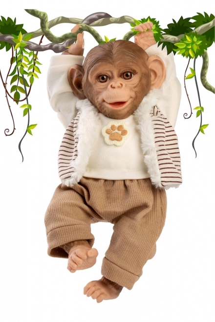 Guca 987 REBORN OPIČKA - realistisk abe baby med blødt stofkrop - 32 cm