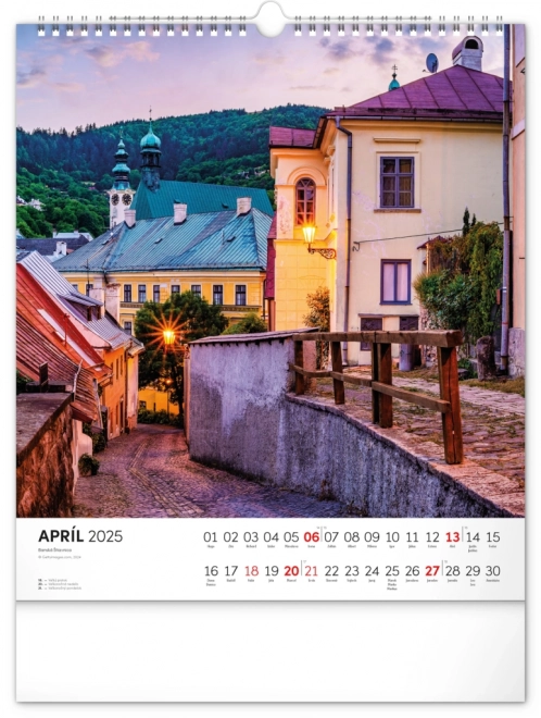 NOTIQUE Vægkalender Smukke Slovakiet 2025, 30 x 34 cm