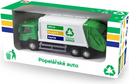 Metal skraldebil med plastlad